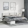 vidaXL Metal Bed Frame without Mattress with Headboard Black 183x213cm