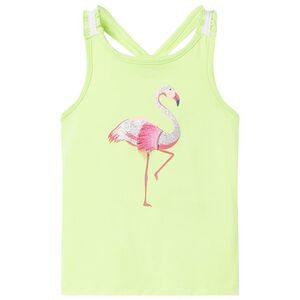 vidaXL Kids' Tank Top Neon Yellow 104