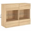 vidaXL TV Wall Cabinet with LED Lights Sonoma Oak 78.5x30x60.5 cm