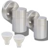 vidaXL Outdoor LED Wall Lights 2 pcs Stainless Steel Downwards