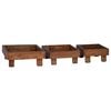 vidaXL Plant Stand 3 pcs Brown Mahogany Wood