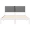vidaXL Bed Frame with Upholstered Headboard Light Grey 140 x 200 cm