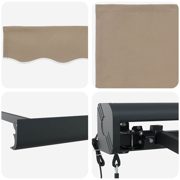 vidaXL Awning Beige 400 x 300 x 165 cm Polyester and Aluminium