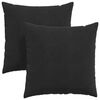 vidaXL Sofa Pillows 2 pcs Black 80 x 80 cm Corduroy Fabric