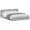 vidaXL Bed Frame with Storage Grey Sonoma 180 x 200 cm Engineered Wood