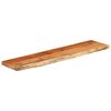 vidaXL Wall Shelf 80x20x2.5 cm Rectangular Solid Wood Acacia Live Edge