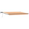 vidaXL Manual Retractable Awning with LEDs Multicolour 4.5 x 3 m