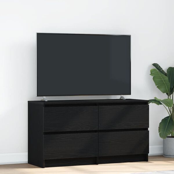 vidaXL TV Cabinet Black 100x35x54 cm Engineered Wood