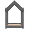 vidaXL Dog Bed Grey 61x50x70 cm Solid Wood Pine
