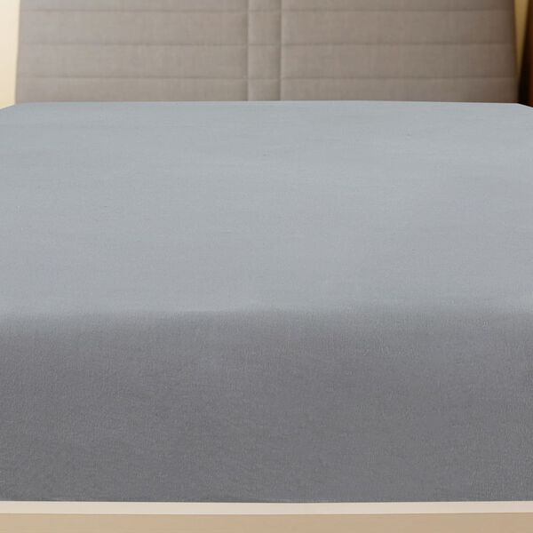 vidaXL Jersey Fitted Sheets 2 pcs Grey 180x200 cm Cotton