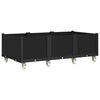vidaXL Garden Planter with Wheels Black 150x80x54 cm PP