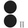 vidaXL Cabinet Knob 2 pcs Black 18 x 23 mm Iron