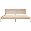vidaXL Bed Frame with Headboard Brown 200 x 220 cm Solid Pine Wood