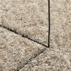 vidaXL Rug ISTAN High Pile Shiny Look Beige Ø 120 cm