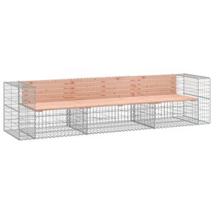 vidaXL Garden Bench Gabion Design 287x71x65.5 cm Solid Wood Douglas