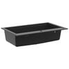 vidaXL Granite Kitchen Sink Single Basin Black