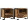 vidaXL Bedside Table 2 pcs Old Wood 50 x 39.5 x 50 cm Engineered Wood