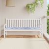 vidaXL Garden Bench Cushion Striped Blue and white 180 x 50 x 4 cm