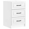 vidaXL Bedside Cabinet with Drawer High Gloss White 43 x 41 x 63.5 cm