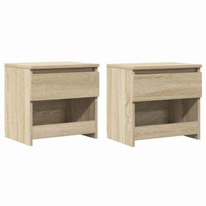 vidaXL Bedside Cabinets 2 pcs Sonoma Oak 40x30x39 cm Engineered Wood
