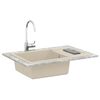 vidaXL Sink Beige 780 x 500 mm 80% Quartz and 20% Resin