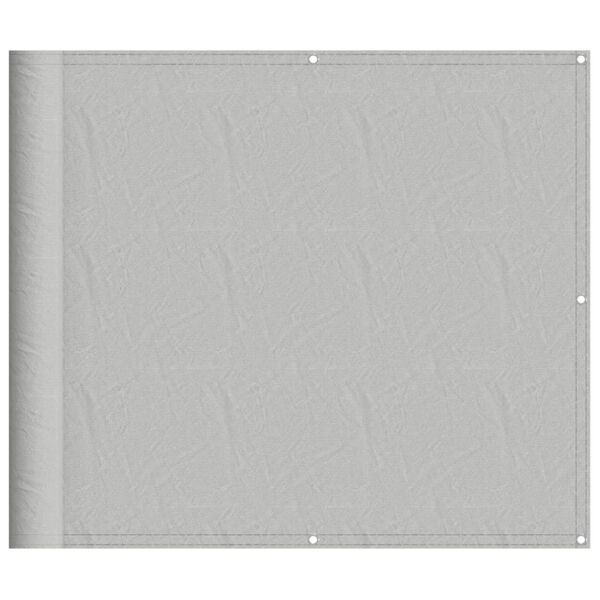 vidaXL Balcony Screen Light Grey 90x600 cm 100% Polyester Oxford