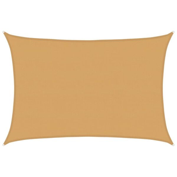 vidaXL Sunshade Sail 160 g/m&sup2; Rectangular Sand 5x7 m HDPE