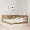 vidaXL Storage Headboard with Shelf Artisan Oak 200 cm Engineered Wood