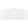 vidaXL Arched Gabion Baskets 5 pcs 400x50x140/160 cm Galvanised Iron