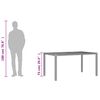 vidaXL Garden Table with Acacia Wood Top Grey 150x90x75 cm Poly Rattan