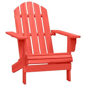vidaXL Garden Chair | Red | Solid fir wood | Medium | Ergonomic