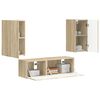 vidaXL TV Wall Cabinet Set 4 pcs Sonoma Oak Engineered Wood