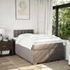 vidaXL Box Spring Bed with Mattress Taupe 120x190 cm Fabric