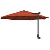 vidaXL Garden Parasol Red and Black 248 x 248 x 148 cm