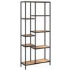 vidaXL Book Shelf 80x30x180 cm Steel and Engineered Wood