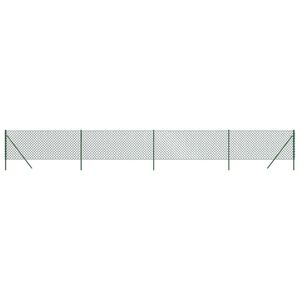 vidaXL Chain Link Fence Green 0,8x10 m