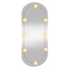 vidaXL Wall Mirror with LED Lights 35x80 cm Glass Oval