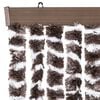 vidaXL Fly Curtain Brown and White 56x200 cm Chenille
