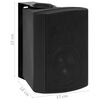 vidaXL Wall-mounted Stereo Speakers 2 pcs Black Indoor Outdoor 80 W