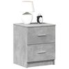 vidaXL Bedside Cabinet with 2 Drawers Concrete Grey 40x36x50 cm
