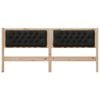 vidaXL Headboard Other Brown and black 160 cm Solid pine wood