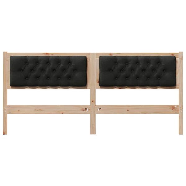 vidaXL Headboard Other Brown and black 160 cm Solid pine wood