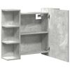 vidaXL Bathroom Mirror Cabinet Concrete Grey 80x20.5x64 cm Engineered Wood