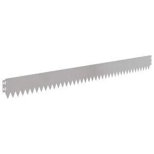 vidaXL Lawn Edging 10 pcs 103 x 10 cm Stainless Steel Silver