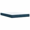 vidaXL Box Spring Bed with Mattress Blue 140x190 cm Velvet