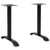 vidaXL Bistro Table Legs 2 pcs Black 61x8x72 cm Cast Iron