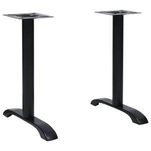 vidaXL Bistro Table Legs 2 pcs Black 61x8x72 cm Cast Iron