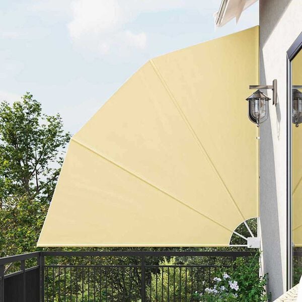 vidaXL Balcony Privacy Screen Sand 210 x 210 cm Polyester