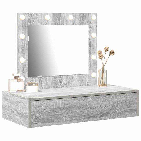 vidaXL Dressing Table with Drawer Grey 83 x 40 x 70 cm Engineered Wood