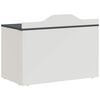 vidaXL Box with Storage and Chalkboard Front ROROS Grey and White